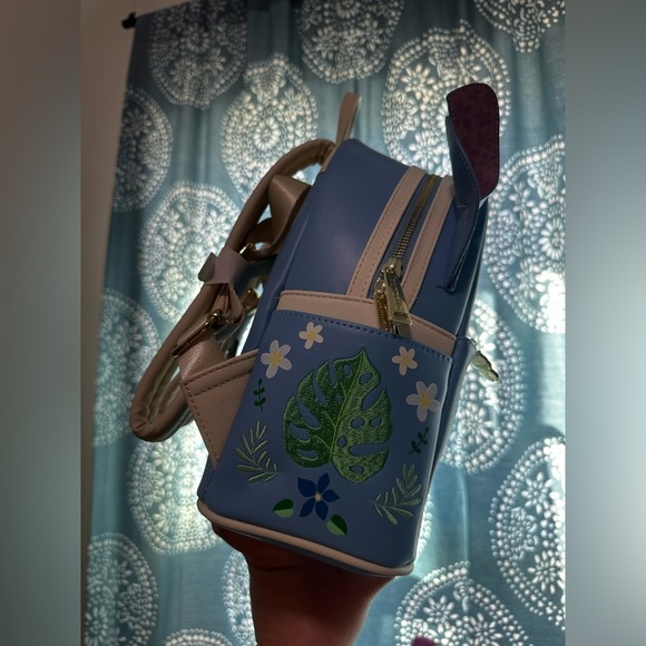 LOUNGEFLY DISNEY STITCH FLORAL COSPLAY MINI BACKPACK - Picture 6 of 8
